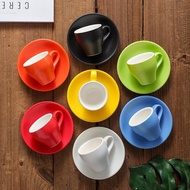 Simple European frosted espresso cup and saucer, espresso espresso small cup 80ml
