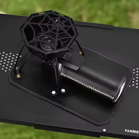 Handmade Pedestal Pad PU Gas Tank Protective Leather Sleeve Cooking Stove Mat for Soto ST-310 Stove 