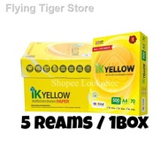 ✑☂☄Yellow A4 Paper 70Gsm/ 80GSm~1 Box/ 5 Reams