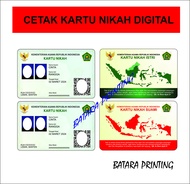 HANYA CETAK KARTU NIKAH DIGITAL PVC TEBAL SEHARI JADI GRATIS MIKA PELINDUNG KARTU