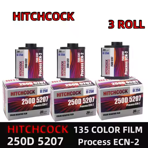 1/3 Rolls HITCHCOCK 5219（500T) 5203(50D) 5207(250D) Negative 135 Film 36 Sheets ECN-2 Kodak 135 Film
