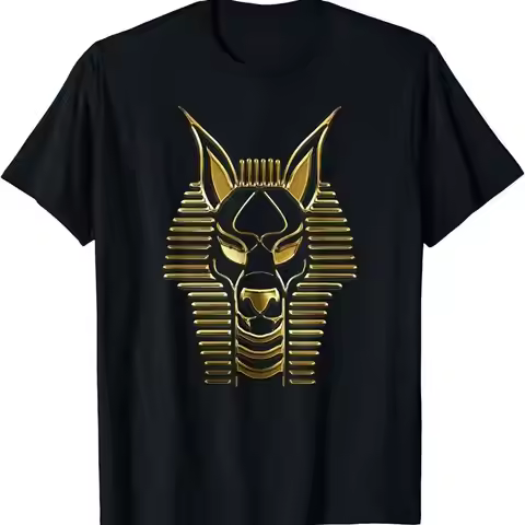 Anubis Ancient Egyptian God Of The Afterlife Black And Gold T Shirt Size S 5Xl