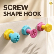 [Wall Hook] Screw design hanger screw shape punch-free wall hook wall decorations adhesive