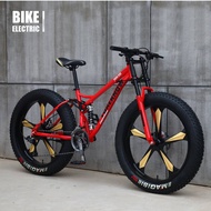จักรยานเสือภูเขา จักรยานล้อโต มีโช๊คกลาง ล้อโต 24 -26 นิ้ว x 4.0 เฟรมเหล็กไฮเอ็นท์ รับแรงกระแทกได้ดี big wheel mountain bike