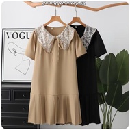 Plus Size XL-4XL Women's Short Sleeve Summer Dress Elegant A-line Female Midi Dresses