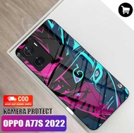 Softcase Glass Kaca Trendi For Oppo A77S 2022 Terbaru Anime karakter [Camera Protect] - IC56- casing hp - case hp a77s - silikon hp - pelindung hp -kesing hp Oppo A77s - kesing oppo A77S  - case oppo = softcase oppo a57 4g 2022 - kesing hp