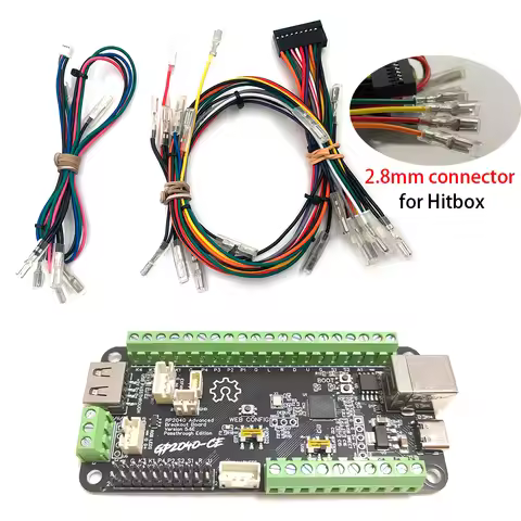 GP2040-CE Advanced Breakout Board USB Passthrough Fighting Board for Arcade Hitbox Mixbox Slimbox DI