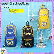 DAPHNE-HOME Pen Storage Bag, Boy Student Stationery Pencil , Professional Waterproof Basketball Doub
