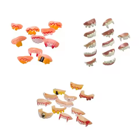 Halloween Fake Teeth Halloween Front Teeth Funny Fake Teeth Decoration for Stage Performance Dress u