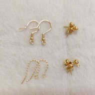 Us10/14K gold Earring accessories(Pair)