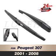 Wiper 14" Rear Wiper Blade &amp; Arm Set Kit For Peugeot 307 2001-2008 2002 2003 2004 2005 2006 Windshield Windscreen Rear Window