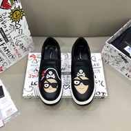 Pirate Men's Casual Slipon Shoes with Full Leather Pattern and Gold Letter Heel, Beautiful QC Qualit