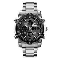 ส่งฟรี 24 ชั่วโมง SKMEI 1389 แท้ 100% นาฬิกาข้อมือผู้ชาย สายสแตนเลส 2 ระบบ ใหม่ผู้ชายกีฬานาฬิกาแฟชั่นนาฬิกาควอท์ซจับเวลานาฬิกาจอแสดงผล นับถอยหลังนาฬิกาข้อมือกันน้ำ นาฬิกาข้อมือแฟชั่น มีเก็บเงินปลายทาง