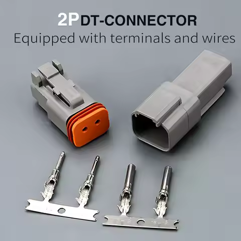 5/10/100 Sets Deutsch Type Connector Male Female Waterproof DT Connectors 2-Pin Dt04-2p Dt06-2s 8202