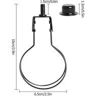 4 Pack Clip On Lamp Shade Adapter Black, Light Bulb Clips For Lamp Shades Holder, Clip On Bulb Light