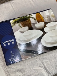 【全新】質感碗盤．Luminarc樂美雅  純白強化餐具10件組 SP-2105