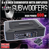 6x8-Inch Car Profile Amplified Subwoofer