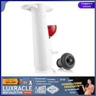 [sgstock] Vacu Vin Wine Saver Pump with 1 x Vacuum Bottle Stopper - White - [White] []
