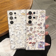 For Samsung S25 Ultra S24 S23 FE S22 S21 Shin-chan Phone Case For Samsung A55 A56 A16 A17 A15 A14 A0