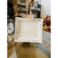 Anna Kim Serving Plate Saint James Lace Square L 23 cm Beautiful Luxury/