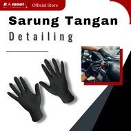HITAM Black Elastic Nitrile Rubber Gloves Detailing Gloves