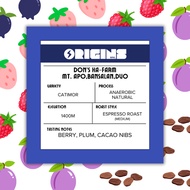 R/D: 1/4 Mt. Apo Davao Dione Ellaga CATIMOR Roasted Arabica Coffee (Whole Beans) - ORIGINS MNL