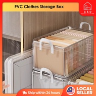 Transparent Storage Box Organizer With Steel Foldable Wardrobe Organizer With Lid Basket Drawer Cupb
