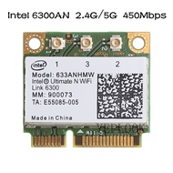 6300 633ANHMW 6300AGN 2.4Ghz 5Ghz 450Mbps Mini Half PCI-e Wifi Card