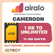 🇸🇬[SG SELLER]🇸🇬 Airalo eSIM – Cameroon | 100% Digital SIM | No Roaming Charges | QR Code Delivery