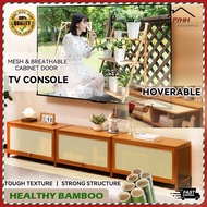 Simple Modern Bamboo TV Consoles TV Cabinet Tea Table Coffee Table Side Table With Door- 60/70/80cm