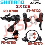 Shimano 105 R7120 R7170 R7100 2x12 Speed Hydraulic Disc Brake Set R7120 Shifter R7170 Hydraulic Disc