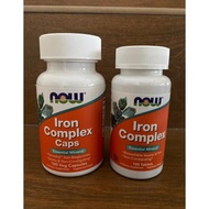 Now Foods Iron Complex 100 Veg Capsules Tablets Original,
