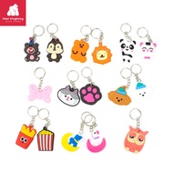 [F0263] PVC Keychain Size 4 cm. Cartoon Pattern (Random Pattern) Small