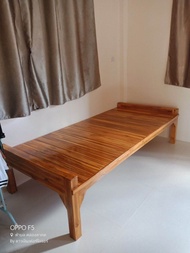 Win888 - เตียงนอน เตียงนอนไม้สัก เตียงกั้นหัวกั้นท้ายรงกล่อง ไม้จริง/ไม้สัก เตียงนอนพักผ่อน เตียงห้