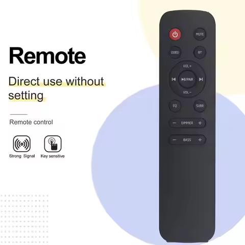 Y47A Replacement Remote Control for Hisense EN512A5H, Home Theater System Remote, Black ABS