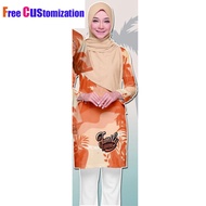 Summer Vacation Outfit - Orange Microfiber Jersey for Parents & Kids