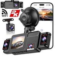 5-Channel 2K Car Dash Cam Video Recorder 360° WIFI Dash Camera Front and Rear Right Left Inside
