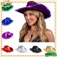 GSWLTT Space Cowgirl Hat, Composite EVA Light Up Cowgirl Hat, Durable Shiny LED Comfortable Cowboy H