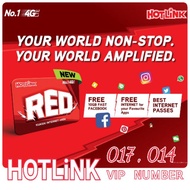 Hotlink prepaid New sim pack VIP number 017 , 014