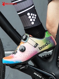 Boodun colorful cycling shoes men's hard bottom lock shoes mountain bike road bike bike shoes bicycle