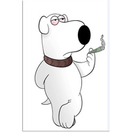 Family Guy Poster,Family Guy Stickers,Brian Griffin,Canvas Wall Art For Living Room Decor Aesthetic 