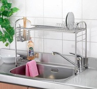 不鏽鋼跨海大橋　精簡雋永款　廚房收納架　碗盤架　水槽籃　廚房置物架　廚房架　可加購洗碗精架