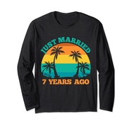 Just Married 7 Years Ago, Funny 7th Wedding Anniversary Long Sleeve T-Shirt
