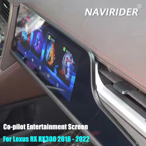 12.3inch Co-pilot Entertainment Screen For Lexus RX RX300 2016-2022 Android15 Car Multimedia Video P