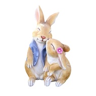 Lovely Garden Rabbit Ornaments Living Room Rabbit Decorative Statues Wholesale Resin Crafts Garden D