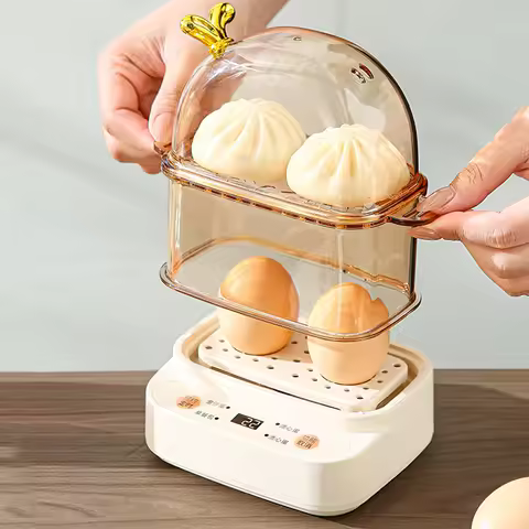 120W Electric Egg Boiler Automatic Steamer Mini Breakfast Machine Egg Cookers 2 Eggs Portable Steame