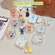 READY STOCKFor Asaki AK-PODS3 Case Couple Cartoon Soft Silicone Earphone Case Casing Cover
