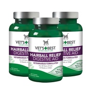 维倍思VET\'S BEST绿十字 猫草片美国原装进口去除毛球呵护肠胃化毛营养片60粒 60粒*3