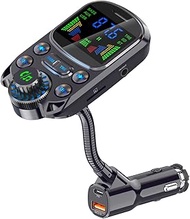 ILOKEY Bluetooth FM Transmitter for Car 1.5" Color Screen Display Wireless Handsfree Radio Transmitt