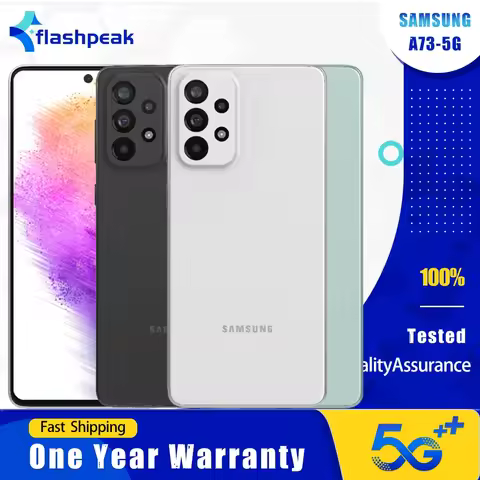 Original Samsung Galaxy A73 A736B/DS 5G Mobile Phone Dual SIM 6.7'' 8GB RAM 128/256GB ROM NFC 108MP+